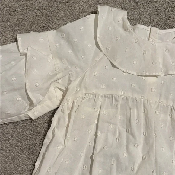4T Zara Cream Textured Blouse - Picture 3 of 4